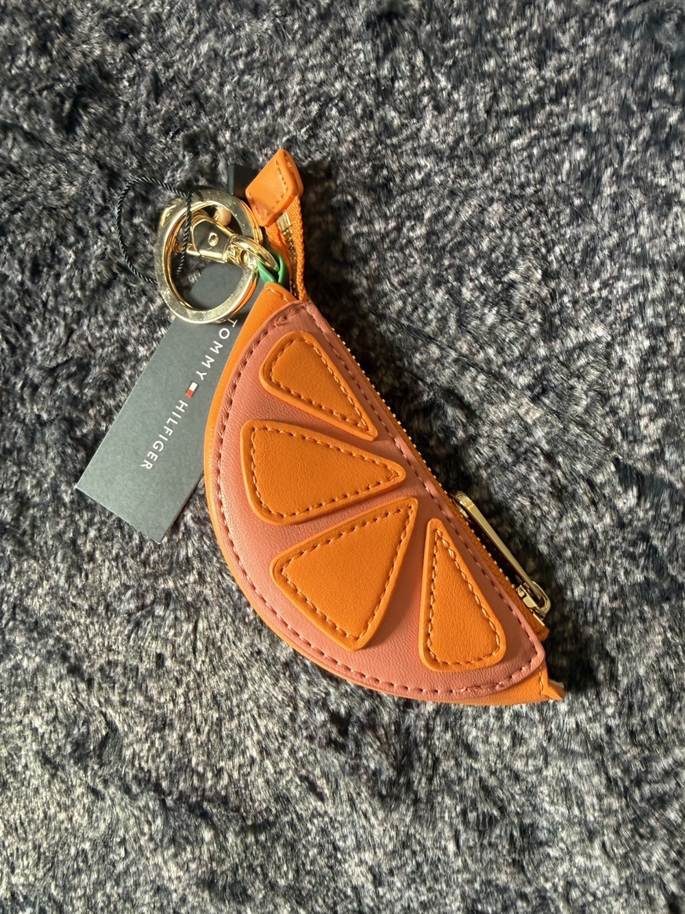 Tommy Hilfiger Orange Citrus Slice Key & Card Holder